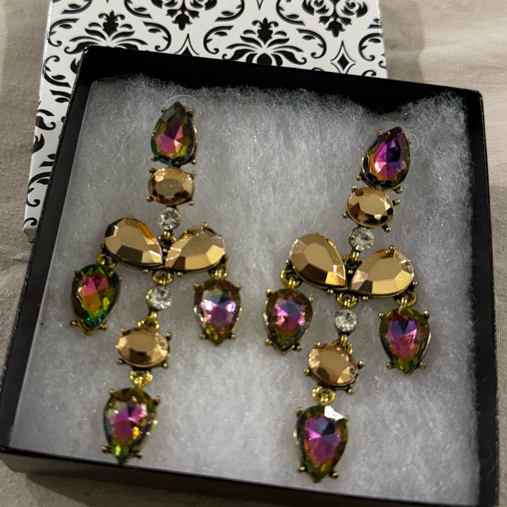 Multicolor Iridescent Fashion Drop Earrings